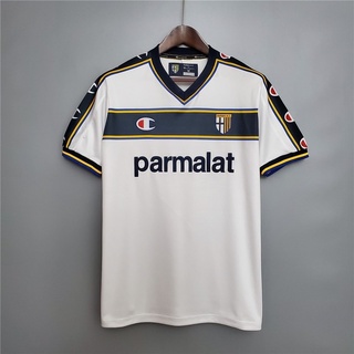 เสื้อกีฬาแขนสั้น ลายทีมชาติฟุตบอล Parma away สีขาว 02 03 S-XXL คุณภาพสูง AAA