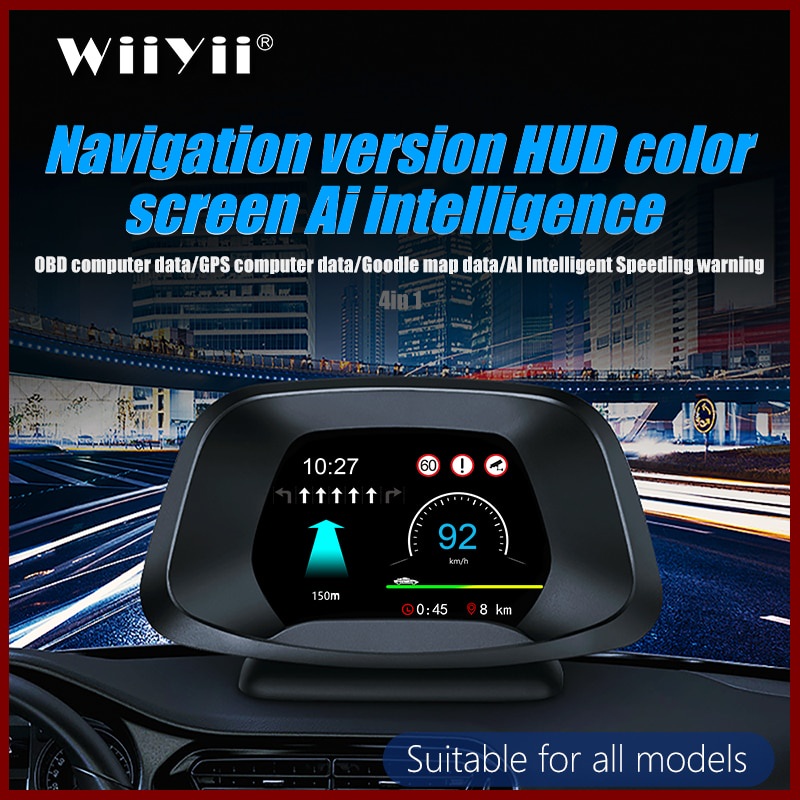 ใหม่ P19 OBD2+GPS+Navigation Smart Version หน้าจอ OBD On-Board HUD แรงดันเทอร์โบ สําหรับรถยนต์ 2021