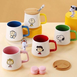 แก้วกาแฟ Snoopy+ฝา+ช้อน