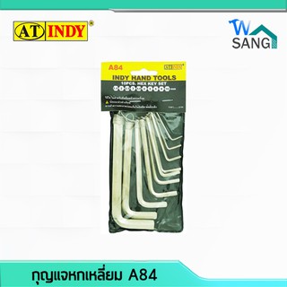 กุญแจหกเหลี่ยม AT INDY (10ตัวชุด) A84 ขนาด 1.5, 2, 2.5, 3, 3.5, 4, 5, 6, 8, 10 มม. @wsang