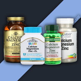 แคลเซียม แมกนีเซียม ซิงค์ ( Calcium Magnesium Zinc ) ชนิดเม็ด Century, Solgar