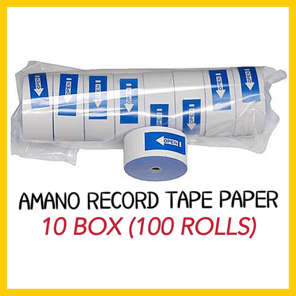100 ม้วนเทป RECORD ม้วนสําหรับ AMANO WATCHMAN CLOCK PR-600 / PR-500