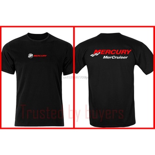 ใหม่ เสื้อยืด ผ้าฝ้าย 100% พิมพ์ลายโลโก้ Mercury MerCruiser LHZYสามารถปรับแต่งได้