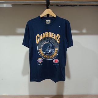 เสื้อยืด พิมพ์ลาย Nutmeg Chargers 1994 Afc Champ สีกรมท่า พรีเมี่ยมสามารถปรับแต่งได้