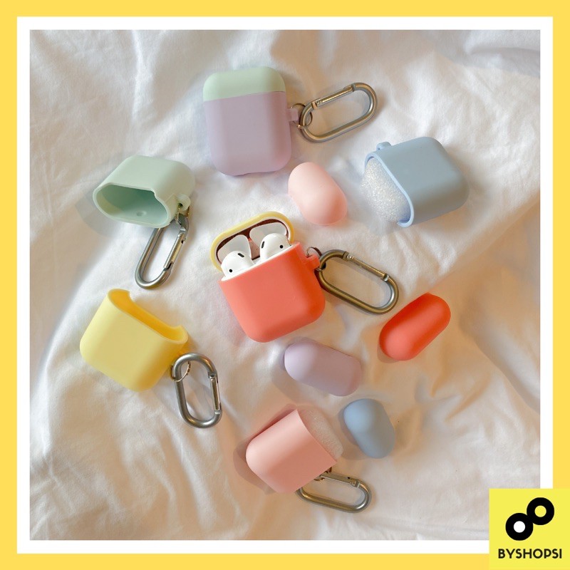 MI-NI-MAL + MIXnMATCH || Airpods CASE ใช้สำหรับ AirPods เคสซิลิโคน BYSHOPSI