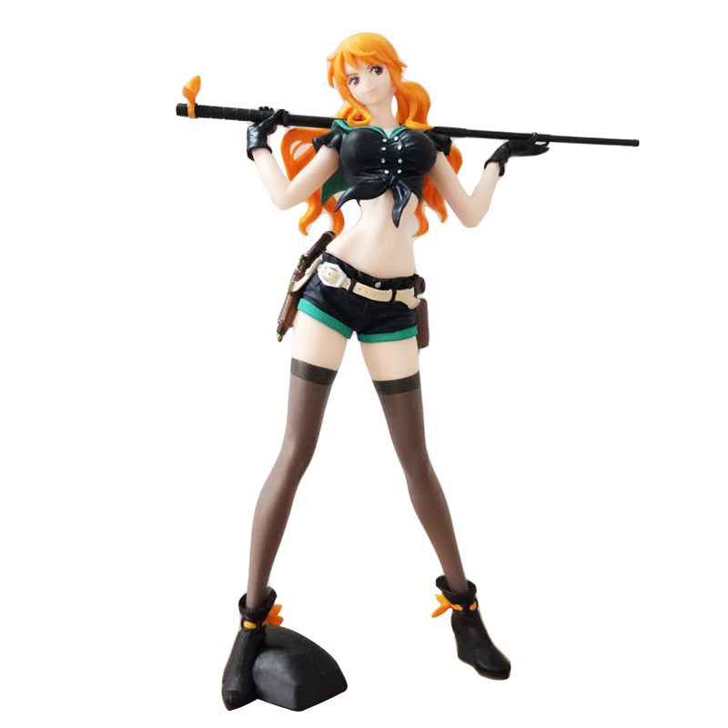 One Piece Nami Anime Figure Bikini Sexy Girl Adult Pvc Action Toys Stampede Flag Diamond Ship Model Doll Gift ราคาท ด ท ส ด