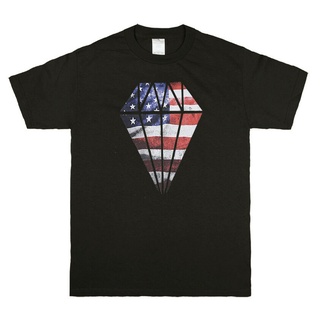 T-shirt  เสื้อยืด พิมพ์ลายธง USA ประดับเพชร กราฟฟิค คลาสสิก ไม่ซ้ําใคร สําหรับผู้ชาย 853660S-5XL