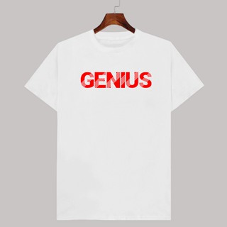 เสื้อยืด สีขาว GENIUS คอกลม มีเก็บปลายทาง