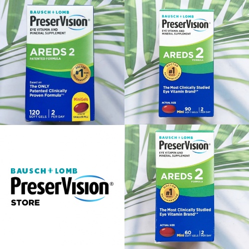 40%Sale EXP 02/25 - 07/25 อาหารเสริมสำหรับดวงตา AREDS 2 Eye Vitamin and Mineral Supplement (Bausch &