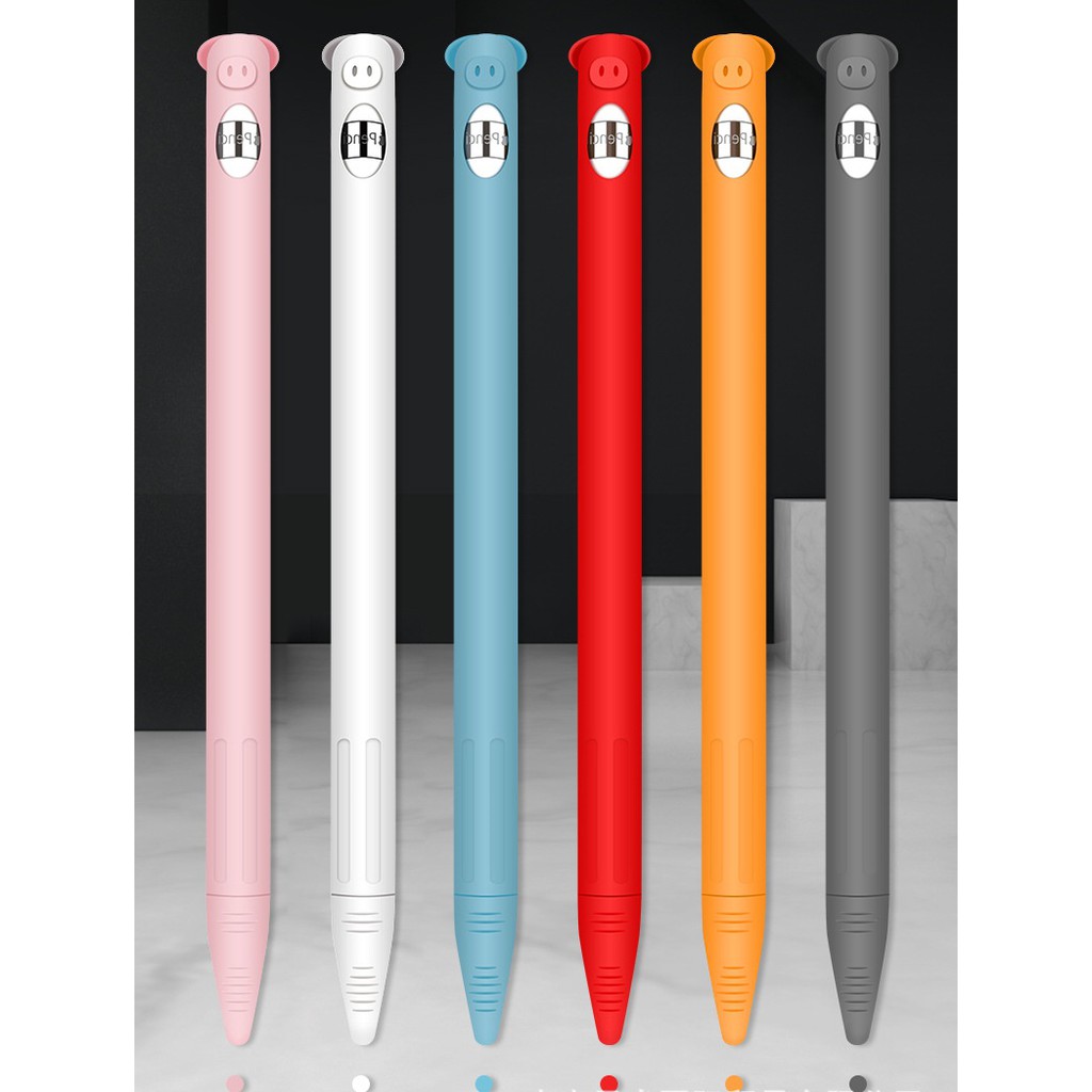 เคสปากกาซิลิโคนสําหรับ Apple Pencil 1 Pencil 2 หมูน ่ ารัก