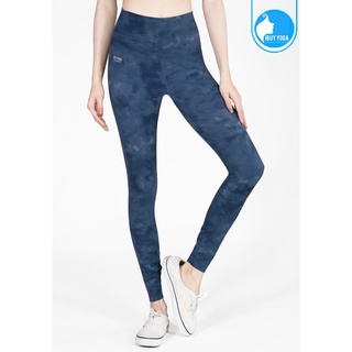 IBY - High Waist Yoga Legging - Stand Out - Blue Watermark ลายน้ำสีครามเข้ม