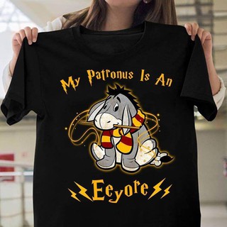 เสื้อยืดผ้าฝ้ายพิมพ์ลายคลาสสิก ใหม่ เสื้อยืดแขนสั้น คอกลม พิมพ์ลาย My Patronus is An Eeyore แฟชั่นสําหรับผู้ชาย