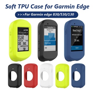 สําหรับ Garmin Edge 830/530/130/130 Plus GPS จักรยาน เคสซิลิโคน กันลื่น + ฟิล์มหน้าจอ นิ่ม 1 ชิ้น