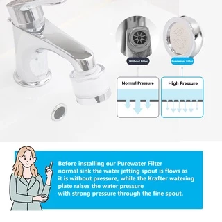 หัวก็อกกรองน้ำอ่างล้างหน้า เพื่อสุขภาพ รุ่น Krafter Korea 2.0 Purewater Bathroom Tap - Water Filter Purifucation