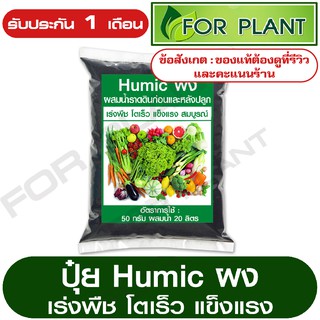 ปุ๋ยอินทรีย์ ฮิวมิคผง (Humic) ใช้ผสมน้ำราดดิน เร่งต้น เร่งใบ สำหรับผัก ผลไม้