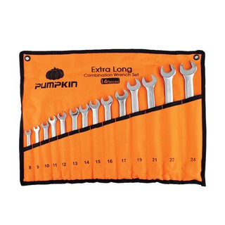 ชุดประแจแหวนข้างปากตาย (14 ตัว/ชุด) พัมคิน 44680 Combination wrench set (14 pcs / set) Pumpkin 44680