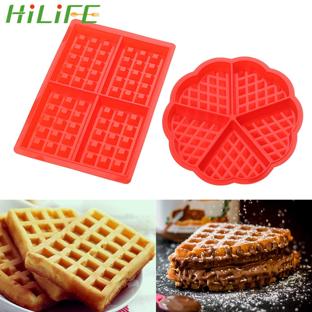 HILIFE Hightemperature Baking Heart Shape Silicone Waffle Mold Cake Mould Nonstick Kitchen
