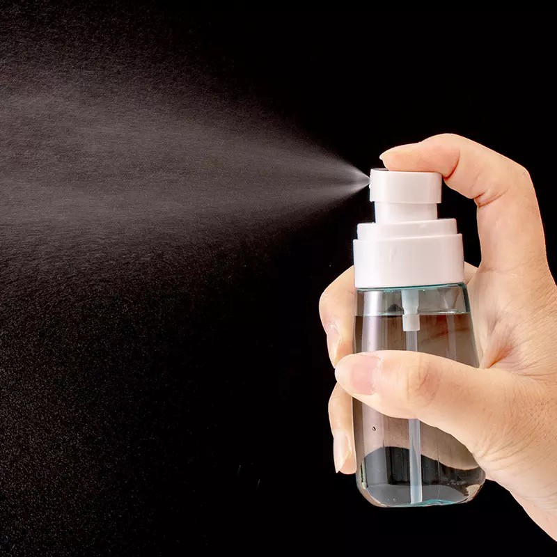 DIY ขวดสเปรย์แอลกอฮอล์โปร่งใสคุณภาพสูงพลาสติก SprayPump ขวด 30ml 60ml 80ml 100ML