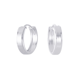 SILVER THAI 18mm Sterling silver huggie hoop earrings ต่างหูห่วงฮักกี้เงินแท้925