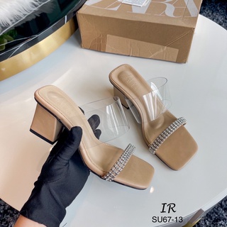 SU67-13 รองเท้าส้นสูง พลาสติกใสนิ่ม ใส่สวยแมทซ์ง่าย
