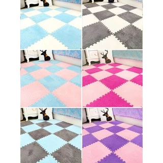 30X30Cm พรมจิ๊กซอว์ พรมกำมะหยี่ พรมปูพื้น พรมปูพื้นห้องนอน พรมกันลื่น พรมขนนุ่ม Dd1