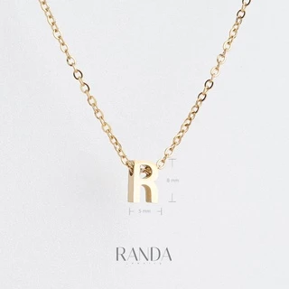 Randa สร้อยคอตัวอักษร สีทอง ตัวพิมพ์ใหญ่ N-Z สแตนเลส เลือกความยาว DIY มินิมอล ไม่ลอกไม่ดำ ลงทะเล โดนน้ำหอมได้