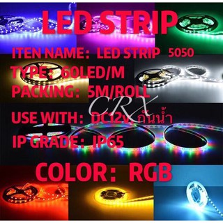 RGB 5 เมตร 300 LED IP65 5050 SMD กันน้ำรถแถบไฟ 12 โวลต์