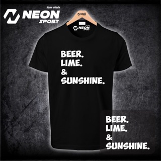 เสื้อยืดสกรีนลาย Beer Lime &amp; sunshine