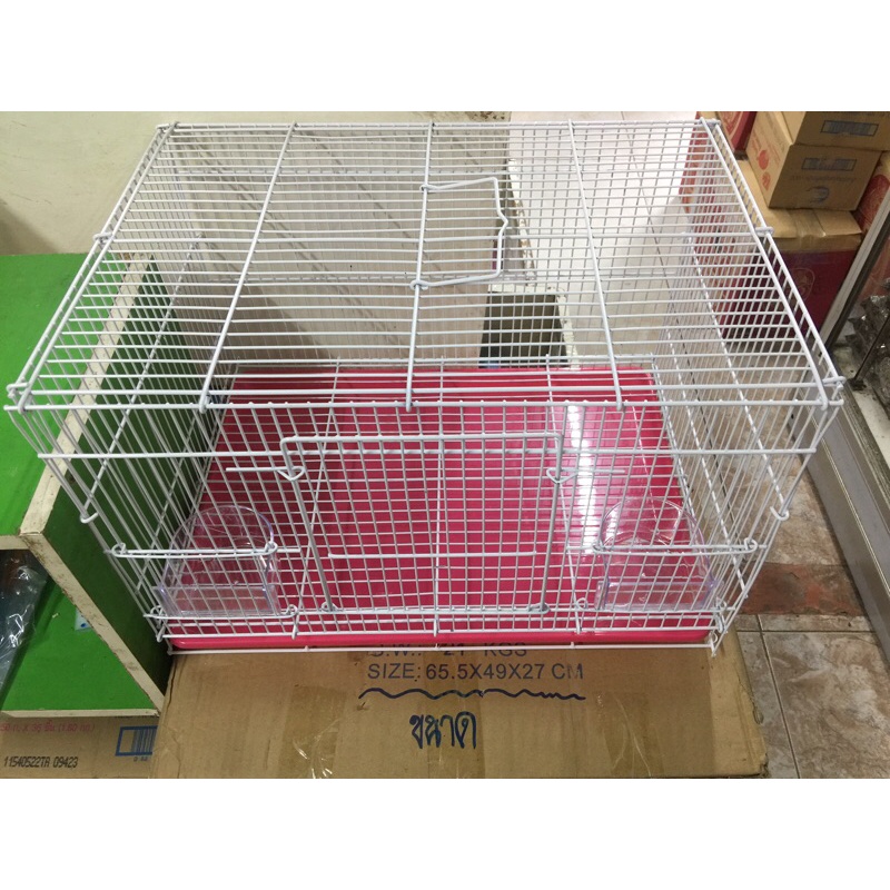 กรงBQ07 เอนกประสงค์เหมาะสำหรับสัตว์เลี้ยงขนาด 46×33×31 ซม.