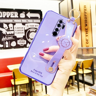 เคสโทรศัพท์มือถือ แบบนิ่ม พร้อมสายคล้องข้อมือ หรูหรา สําหรับ Casing For Vivo Y50 Y30 Y71t T1 Luxury Soft TPU Wrist Strap Holder Phone Case with Free Lanyard