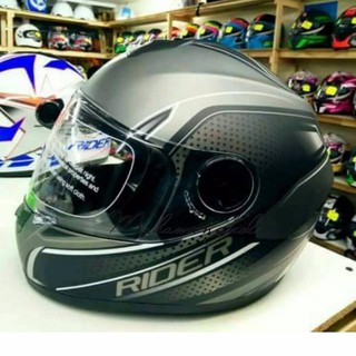 หมวกกันน็อค RIDER VISION X  NO.4  สีดำ เทาด้าน Size M