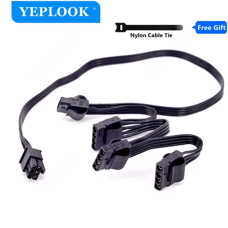 PCIe 6Pin ถึง 4 IDE Molex 4Pin GPU สายไฟสําหรับ Corsair HXi Series Full Modular PSU HX750i HX850i HX