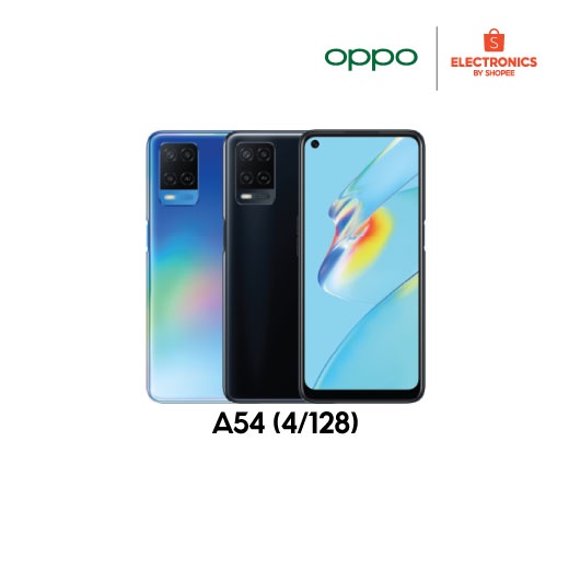 OPPO A54 (4+128) จอกว้าง 6.5 นิ้ว, แบต 5,000mAh, CPU MediaTek MT6765