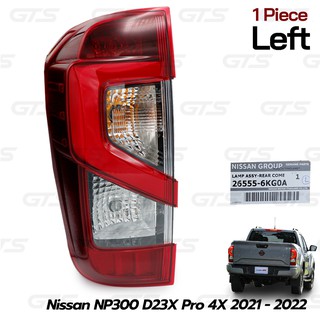 ไฟท้าย+ขั้ว รุ่น LED ของแท้ สีแดง+โครเมี่ยม สำหรับ Nissan Frontier Navara Pro-4x ปี 2021-2022