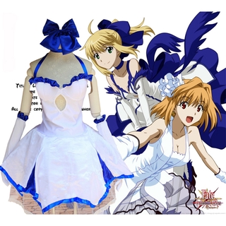 Fate Grand Order Saber Lily Costumes Cosplay  Lolita Maid Dress for Girls Woman Waitress Maid Party Stage Costumes