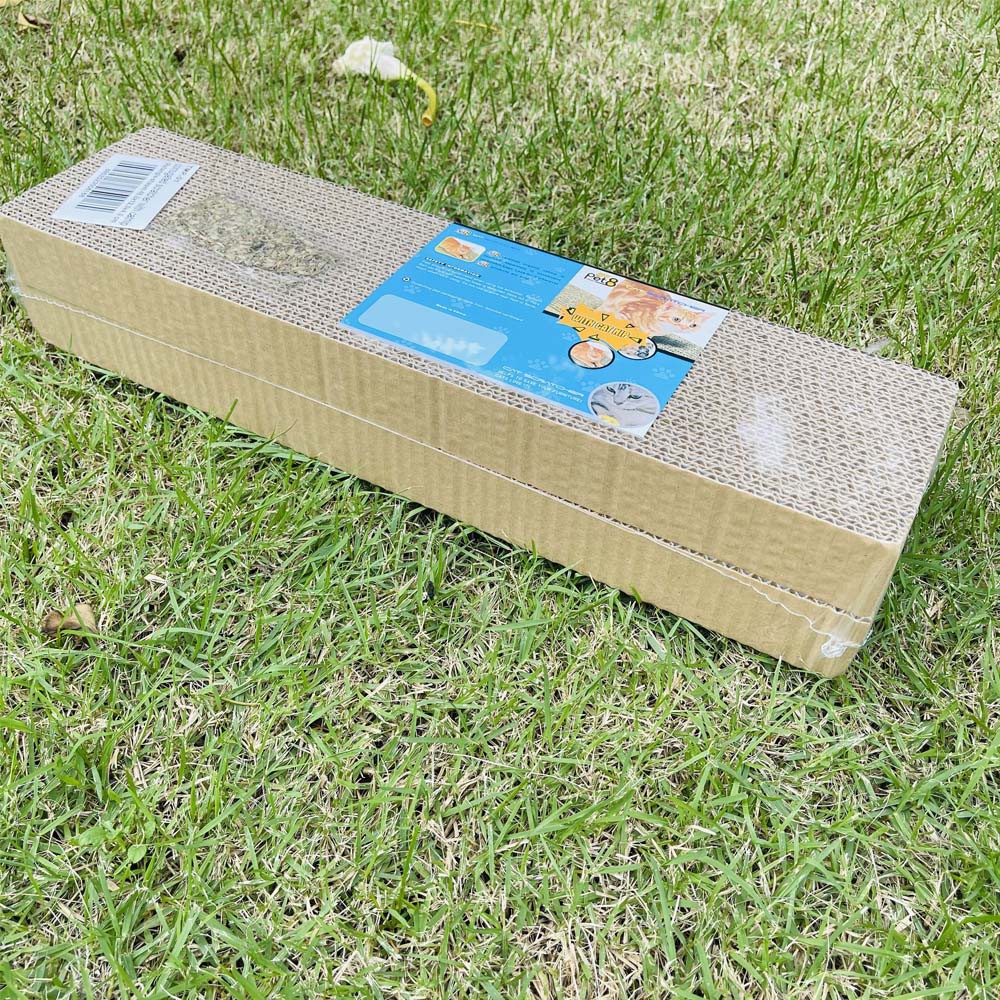 ที่ฝนเล็บแมว กระดาษอัด 1&2 ชั้น แถมฟรี catnip1ห่อ size 45W*5L*12H