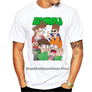 เสื้อยืดผ้าฝ้าย เสื้อคนอ้วนผญ - ผู้ชายเสื้อยืด Eddsworld ลูกแมวช้อปปิ้งเสื้อยืดสองด้านทีสําหรับ Wos