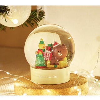 LINE FRIENDS SNOW GLOBE สโนวบอล สโนวโกลฟหมีบราวน์