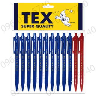 ***เขียนดีเวอร์ หาซื้อได้แล้วที่นี่*** ปากกาลูกลื่น TEX MC 228 STD แพ็ค 12 ด้าม (น้ำเงิน 10/แดง 2)