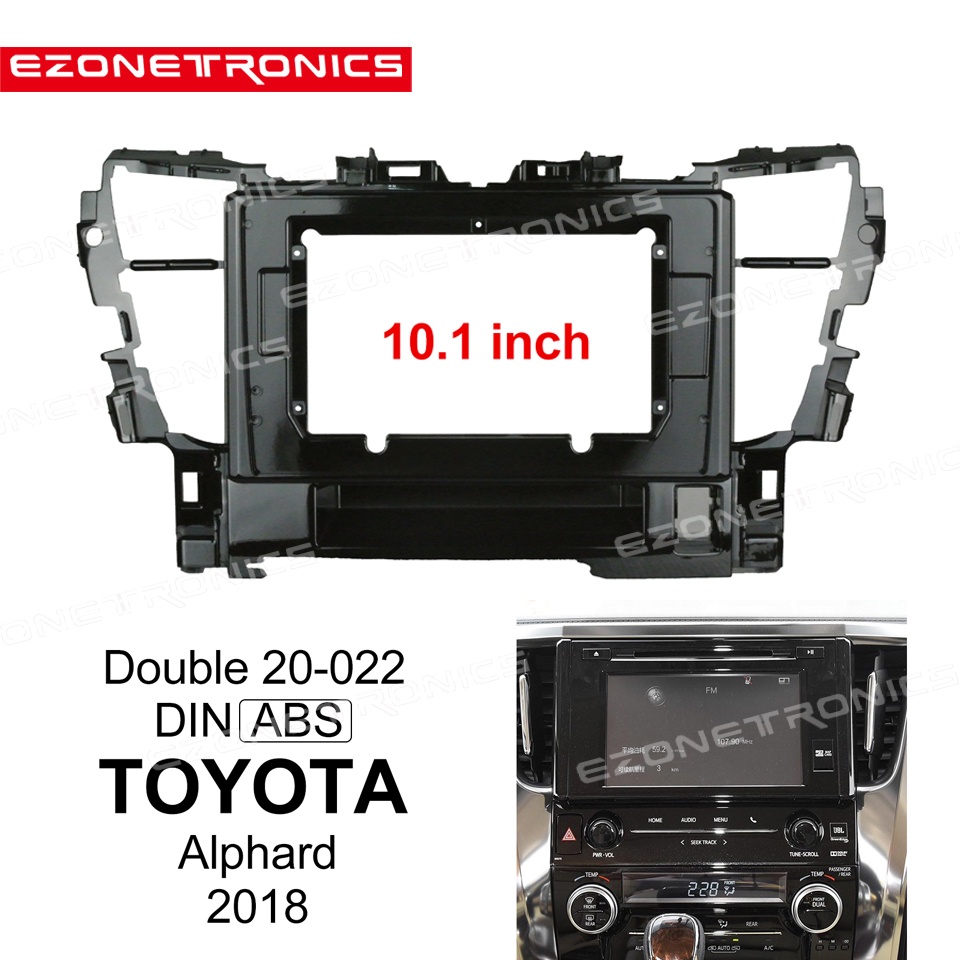 แผงเครื่องเล่น MP5 วิทยุ Fascia สําหรับ Toyota Alphard 10.1 นิ้ว กรอบ Android 2Din