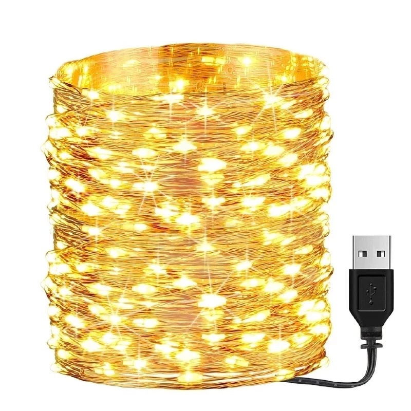 [ღ] Fairy Lights USB Remote Dimmable Waterproof Firefly Twinkle String Lights for Bedroom Outdoor Pa