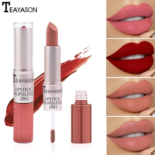 Teayason ลิปสติกลิปกลอสเนื้อMatte ติดนานกันน้ําเพิ่มความชุ่มชื้น