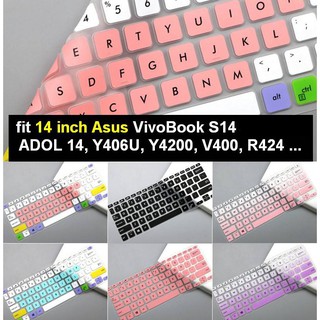 D.F.Silicone แป้นพิมพ์คีย์บอร์ด 14 นิ้ว Asus Vivobook S14 Adol14 Y406U