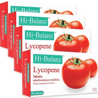 Hi-Balanz ไฮบาลาานซ์ มะเขือเทศสกัด ไลโคปีน licopene tomato extract 30เม็ด 4กล่อง