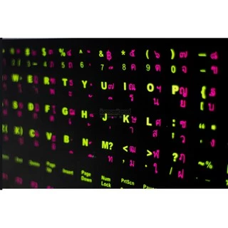 สติกเกอร์คีย์บอร์ด เรืองแสง ภาษาไทย อังกฤษ / Thai English Keyboard sticker สติ๊กเกอร์ภาษาไทย bestbosss