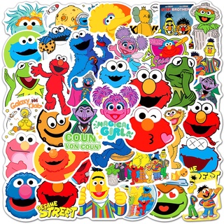 ❉ สติกเกอร์ Sesame Street Series 01 สําหรับตกแต่ง ❉ สติกเกอร์แฟชั่น ลายเส้นขยุกขยิก กันน้ํา คละแบบ DIY 54 ชิ้น/ชุด