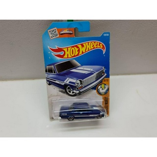 ของใหม่ งานสะสม มีกล่อง hot wheels 63 chevy ii 8/10 โมเดลรถเหล็ก Hotwheels