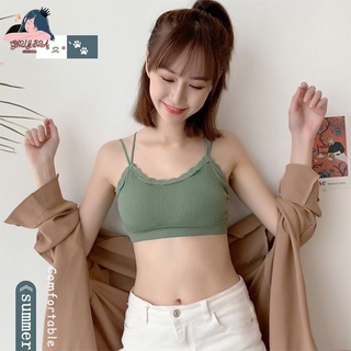 Girlybra สายเดี่ยว ครอปบรา บรา สั้น โชว์เอว เซ็กซี่ โชว์แผ่นหลัง เล่นสาย มีฟองน้ำ 32-38 ชุดชั้นใน ผู้หญิง