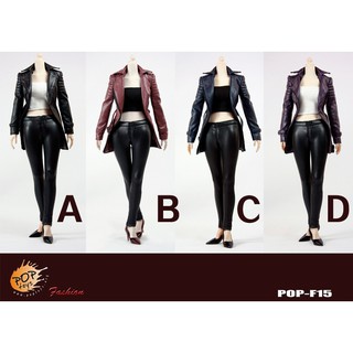 Toysoverzone POPTOYS 1/6 F15 The Nikita female agents leather coat suit four colour