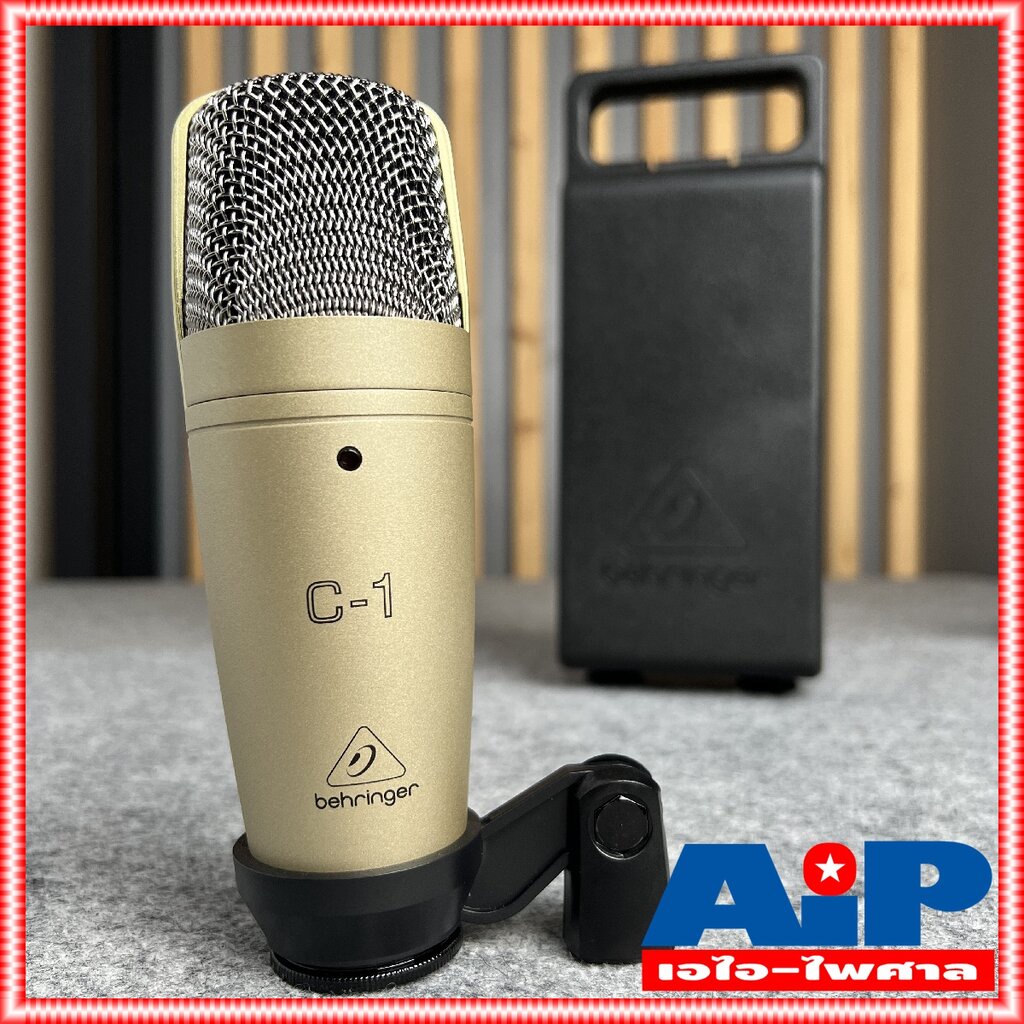 BEHRINGER C1 ไมค์สตูดิโอ c-1 (ไมโครโฟนคอนเด็นเซอร์แบบ Large-Diaphragm พร้อมแพทเทิร์นการรับเสียงแบบ C